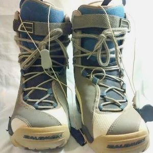 Salomon Ivy Women’s Snowboard Boots 7 Auto‑Fit Liner Gray/White Medium Flex